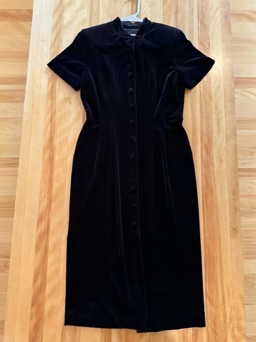 90s vintage J.Stevens Elegant Black Velvet Dress